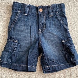 NWT GAP Baby 12-18mo boys denim cargo shorts